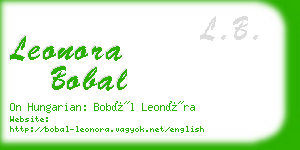 leonora bobal business card